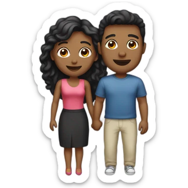 couple at a party sticker