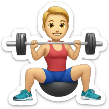 adaptive strength training, featuring a person with one leg engaged in weightlifting. sticker