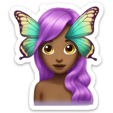 mermaid butterfly  sticker