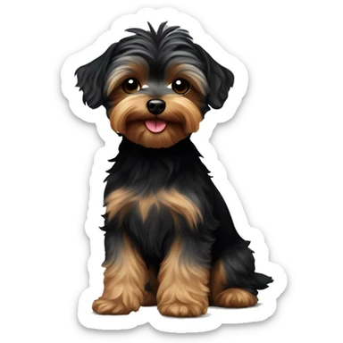black yorkiepoo sticker