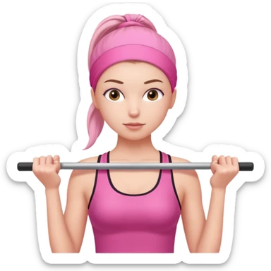 pink pilates girl sticker