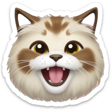 himalayan cat laughing sticker