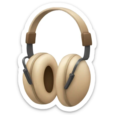 beige earmuffs sticker