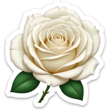 White rose sticker