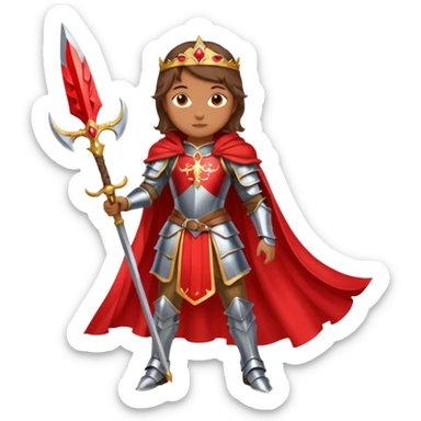 Renaissance princess knight on horse sticker