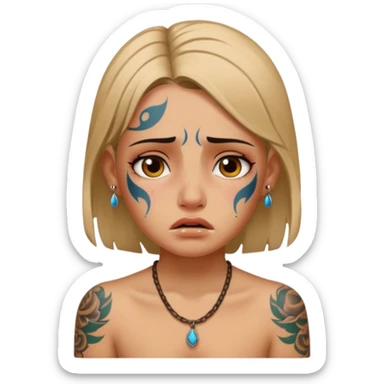 babylon ancient cry girl with tatooed sticker