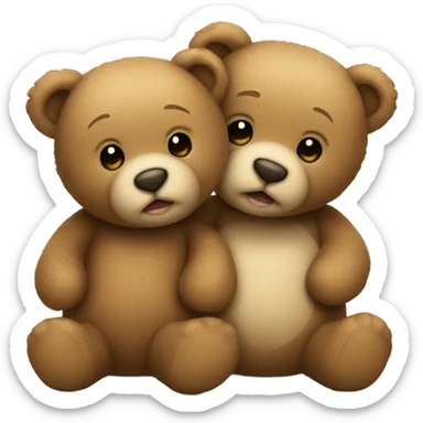 two teddy bears in love sticker