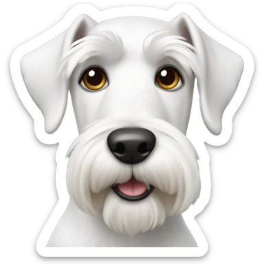 White miniature schnauzer sticker