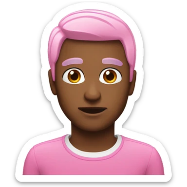 Pink eyebrow  sticker