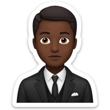 Fashion Black&White man sticker