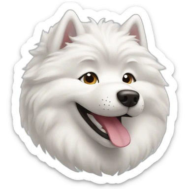 Samoyed smiling sticker