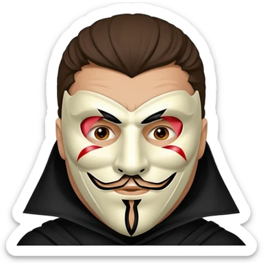 Vendetta man with mask sticker