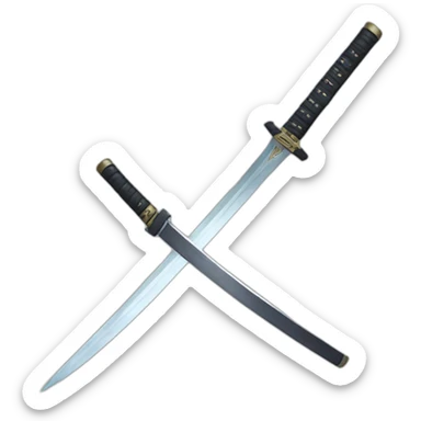 Katana-moon sticker