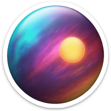 Colorful aura planet  sticker
