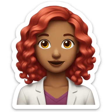 Cherry cola hair girl sticker