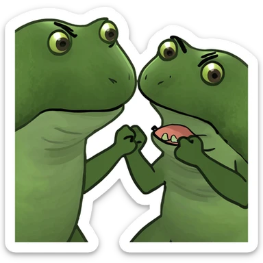 bufo punched another bufo sticker