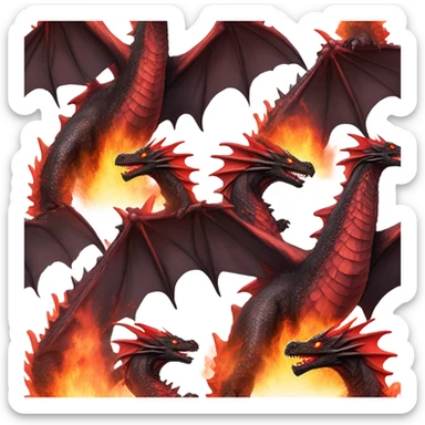 Head of drogon spits with fire sticker