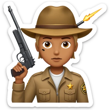 Gun pointed at head suicide kill sticker