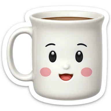 cute mug simplepattern sticker