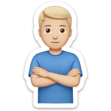 stand and wait with folded hands sticker