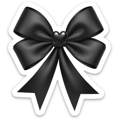  A ribbon with black heart sticker