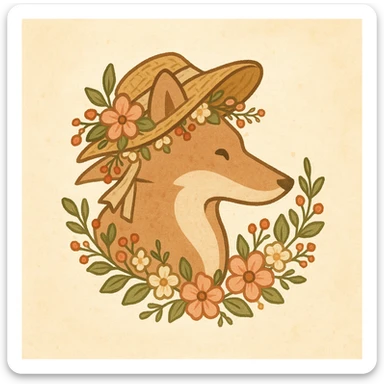 Give the Overwolf logo a cute cottagecore makeover sticker