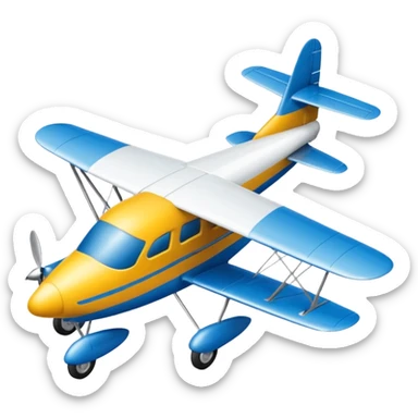 paloma blanca de la paz junto a un avión Bimotor sticker