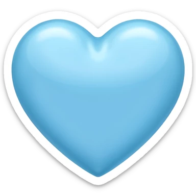 Light blu heart sticker