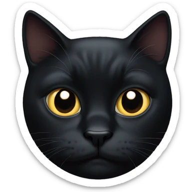 Unimpressed black cat sticker