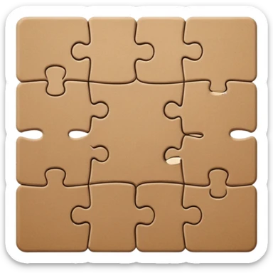 puzzle brown one missing sticker