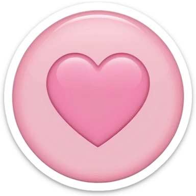 "Plain light pink circle emoji. No heart, face, or icons. Match the Notion pink heart (🩷) color and subtle gloss." sticker