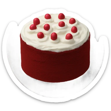 Red velvet cake on a plate sticker
