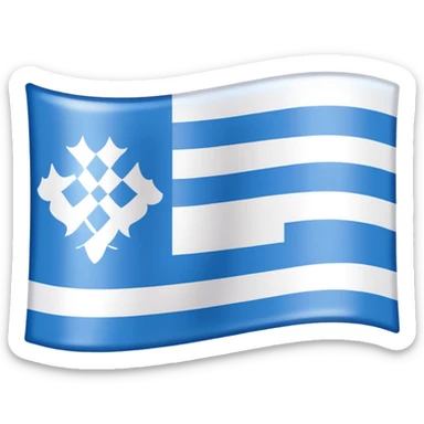 Bavarian flag waving sticker