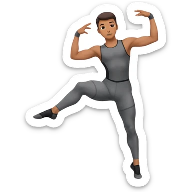 male dance choreographer with full tights  sticker