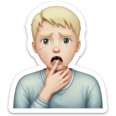 person choking themself sticker