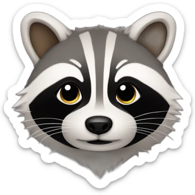 bedtime racoon sticker