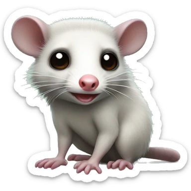 Anatomically correct opossum  sticker