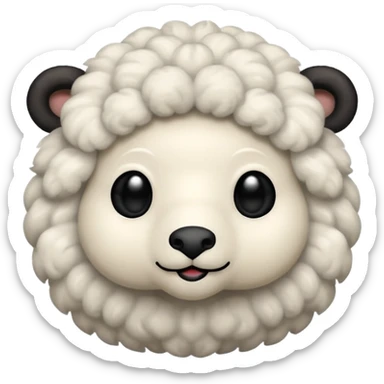Oveja 🐑 con lana negra sticker