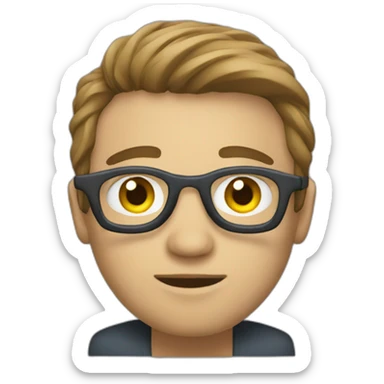 A person programming  sticker