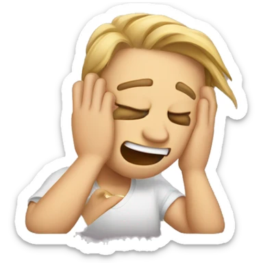 Facepalm laugh sticker
