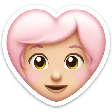 baby pink heart  sticker