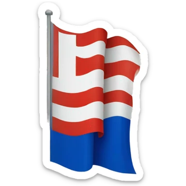 The flag of friesland sticker
