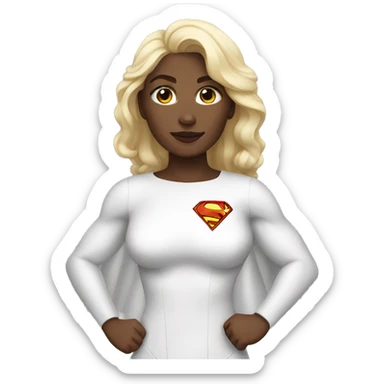 White Super woman sticker