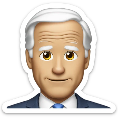 joe biden in cat ears sticker