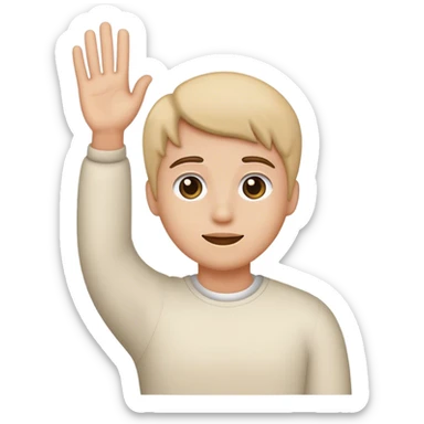 Waving goodnight sticker