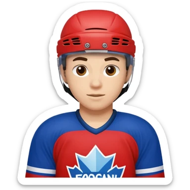 ice hockey player (#00A3E0) and red (#F9423A) sticker