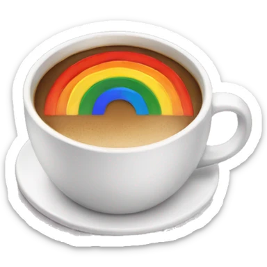 Rainbow coffee sticker