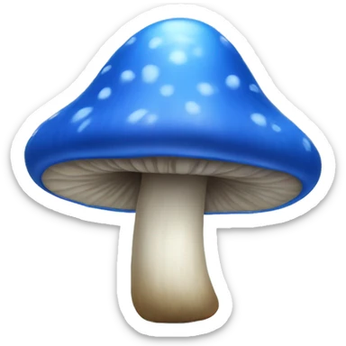 Blue mushroom  sticker