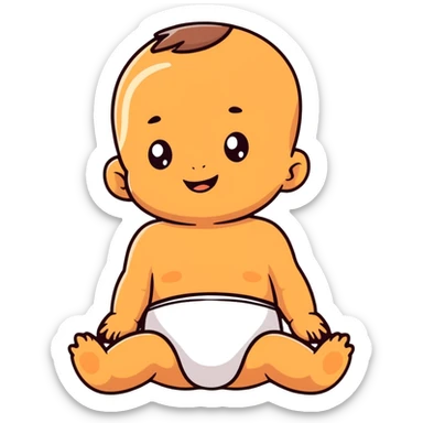 full body tanned baby sticker