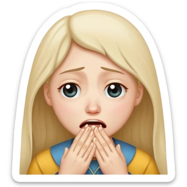 Crying while begging sticker